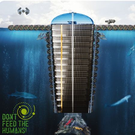 Floating Islands Constructed from Recycled Plastics and Natural Wood Blending with Marine Ecosystems