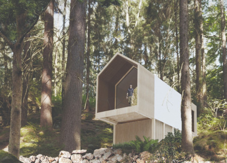 Charred Wood Shingles and Compressed Hay Insulation Create a Sustainable Retreat in Harmony With Nature