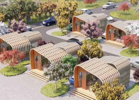 Negative Pressure Spaces Enclosed in Curvilinear Forms with Low-E Glass and Sustainable Timber Utilization