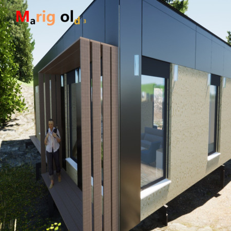 Charred Wooden Shingles and Modular Construction in Flexible Family Housing