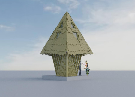 Bamboo Lattice Structure With Natural Light and Climate-Responsive Design For Community Engagement