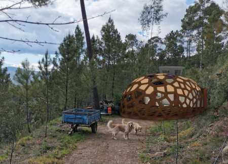 Mushroom-Inspired Structure Featuring Cork Insulation and Natural Light for Wellness Retreat  