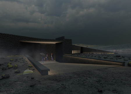 Basalt-Clad Retreat Embracing Natural Contours with Sustainable Design Principles  