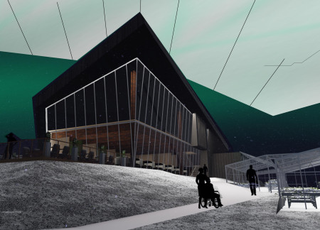 Geothermal Heating Integrated into Glass Walls and Charred Wood Finishes for a Culinary Experience