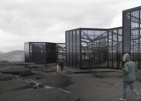 Geothermal Greenhouse Enclosed in Polycarbonate and Steel for Sustainable Dining Experience  