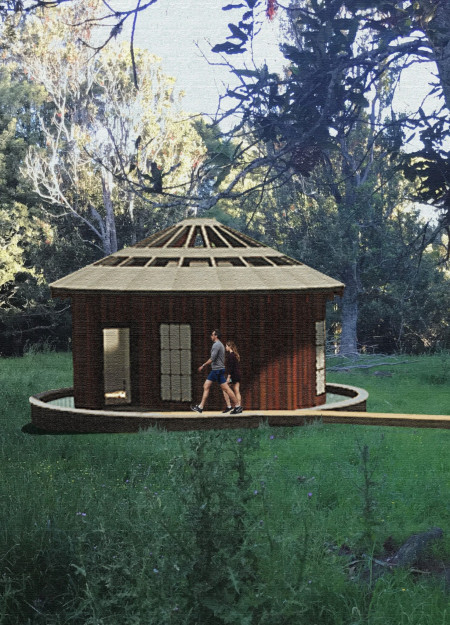 Circular Sanctuary Crafted from Ipe and Soy Foam Insulation for Mindful Retreat