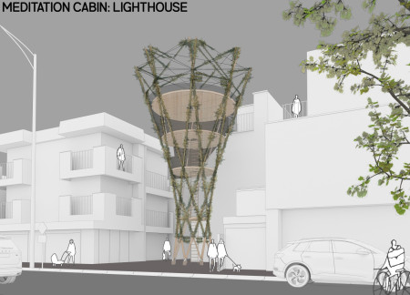 Bamboo Cantilever with Green Facade Creates Tranquil Urban Retreat
