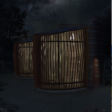 Natural Stone Cladding and Reclaimed Wood Create a Harmonious Retreat in Sustainable Living