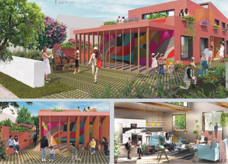 Charred Wooden Shingles and Eco-Friendly Paint Create Vibrant Urban Living Spaces