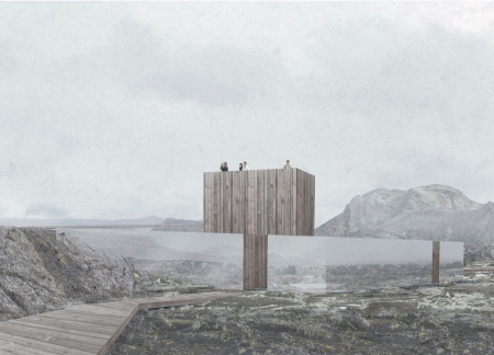 Reflective Wood and Glass Structures Harmonizing With Iceland's Natural Landscape