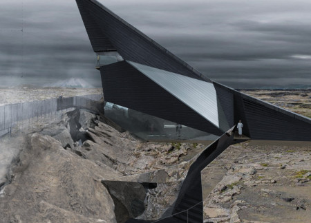 Geothermal Visitor Center with Cross-Laminated Timber and Slate Integration