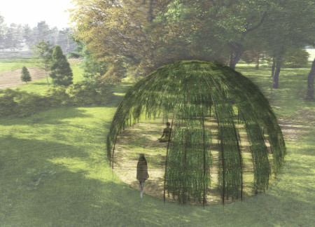 Willow Whips and Natural Fabric Create a Retreat for Mindfulness and Community Connection