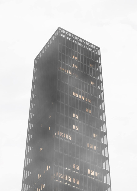 Charred Wooden Shingles Enriching Vertical Living in a Sustainable High-Rise  