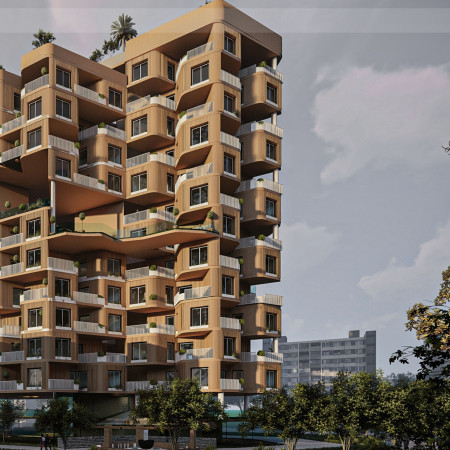 Cross-Laminated Timber Panels Define A Hexagonal Living Community With Integrated Urban Farming