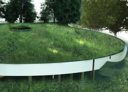 Elevated Timber Retreat With Hypocaust Heating and Green Roof Integration