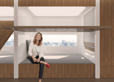 Flexible Living Spaces Crafted with Hardwood and Expansive Glass in Urban Tokyo