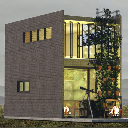 Hammock-Inspired Living Space Crafted with Solar Panels and Marine Plywood  