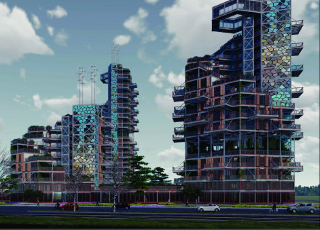 Cross-Laminated Timber Constructed Housing With Integrated Green Walls and Sustainable Materials