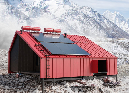 Deployable Roof Structures With Fiber Reinforced Plastic Cladding In A High-Altitude Trekker Shelter