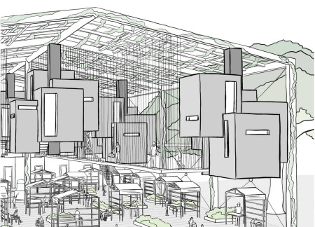 Vertical Living with Cross-Laminated Timber Panels and Communal Spaces in Urban Microhomes  