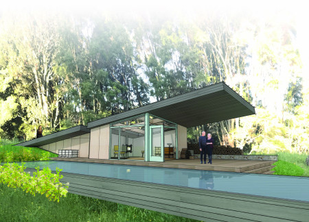 Charred Wood Siding and Cork Flooring Create a Mindful Retreat in Natural Surroundings