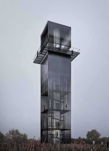 Twisted Steel Structure Offering Panoramic Views Within A Sustainable Forest Environment