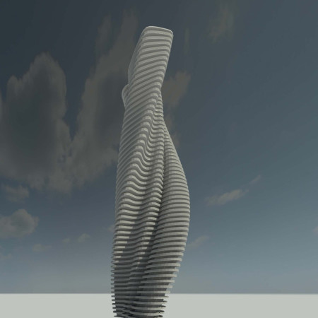 Rippling Façade With Sustainable Materials Defines A Modern Urban Nexus