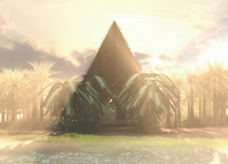 Elevated Bamboo Structure Embracing Natural Ventilation and Sustainable Design Principles