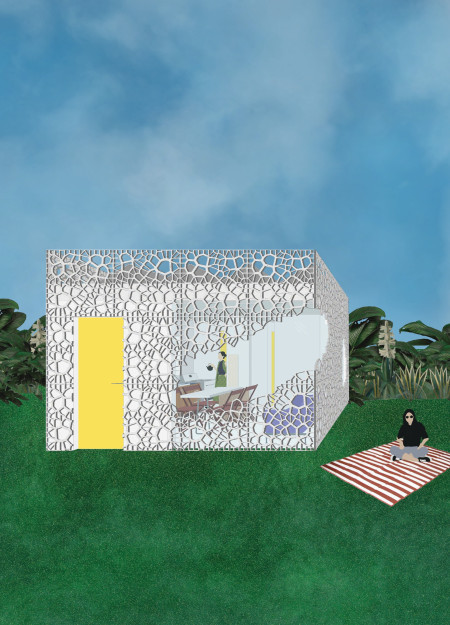 Textured Aluminum Facade With Solar Integration in a Sustainable Residential Retreat  