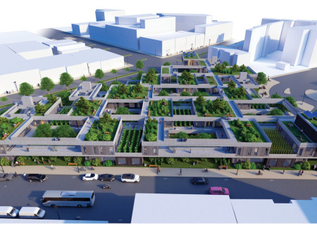 Charred Wooden Shingles and Green Roofs Elevate Urban Living in Affordable Housing Design