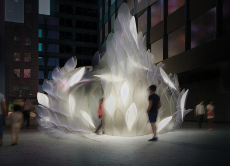 Translucent ETFE Canopy Enhances Urban Interaction in Tokyo's Communal Space  