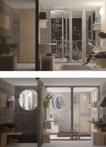 Cross-Laminated Timber Panels Forming Flexible Living Spaces with Communal Balconies  