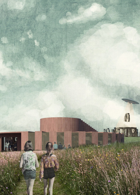 Translucent Fabric and Plywood Pavilion Integrating Community Engagement Near Historic Stones  