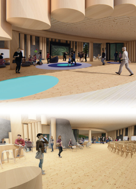 Fibonacci-Inspired Conical Structure Built with Cardboard Tubes and Aluminum Foam Panels for Community Engagement