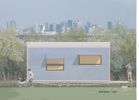 Reimagining Space With Reused Train Roof and Eco-Friendly Cork Insulation in a Compact Dwelling  