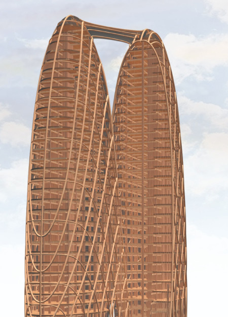 Curvilinear Forms Enhanced by Laminated Timber and Urban Agriculture Integration