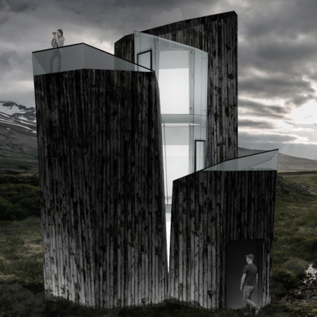Charred Wooden Shingles and Photovoltaic Efficiency in a Harmonious Observation Space  