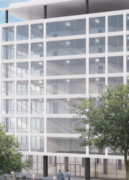 Charred Wooden Shingles and Glass Facades Enhance Community Living in Modular Design  