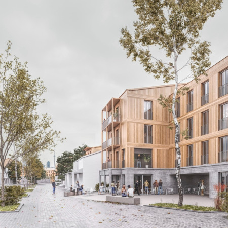 Charred Wooden Shingles and Cross-Laminated Timber Create Community-Centric Living Spaces