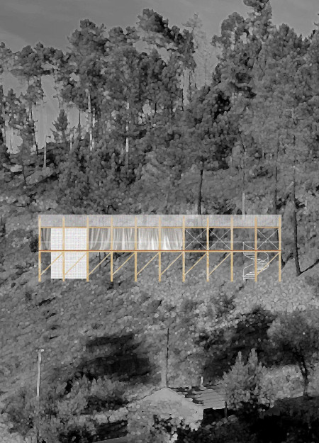 Translucent Roof with Locally Sourced Timber Columns in a Nature-Integrated Yoga Retreat