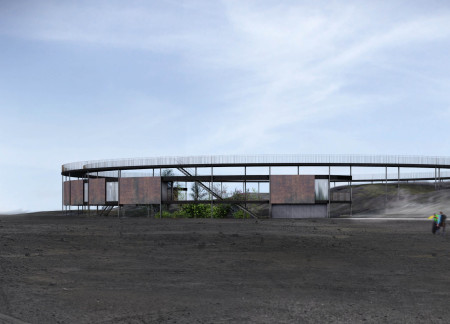 Corten Steel Embraces Volcanic Landscapes in a Geothermal Visitor Center  