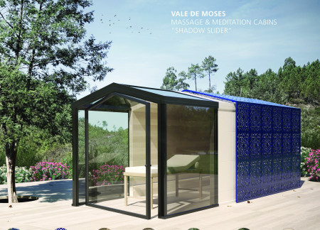 Ceramic Tiled Facade with Shadow Sliding Mechanism in Sustainable Timber Retreat