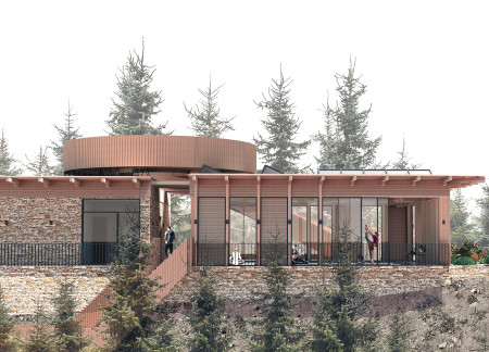 Cliffside Sanctuary Crafted With Local Stone and Timber for Holistic Retreat Experience  