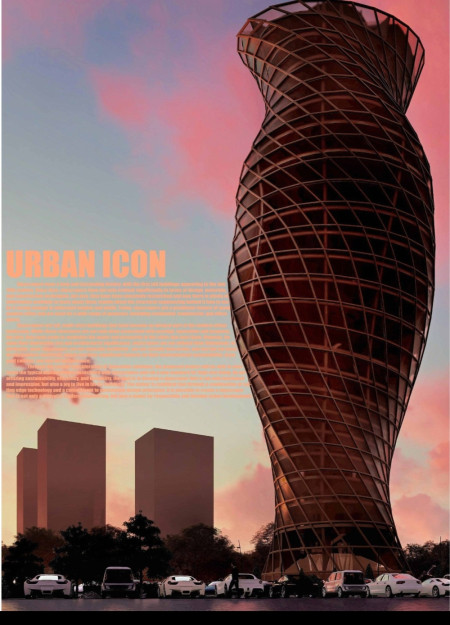 Twisting Façade Crafted from Sustainable Wood with Green Roof Integration for Communal Spaces