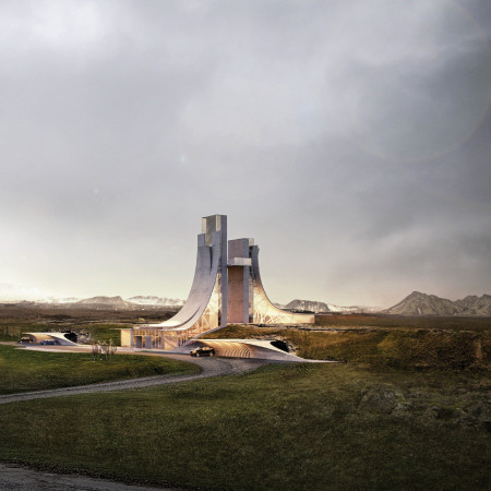 Geothermal Center Crafted From Glass Fiber Reinforced Concrete Over Tectonic Fissure