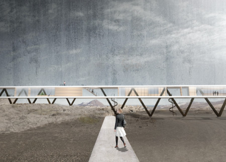 Floating Structure of Steel and Concrete Embracing Volcanic Landscapes With Geothermal Heating for Visitor Engagement