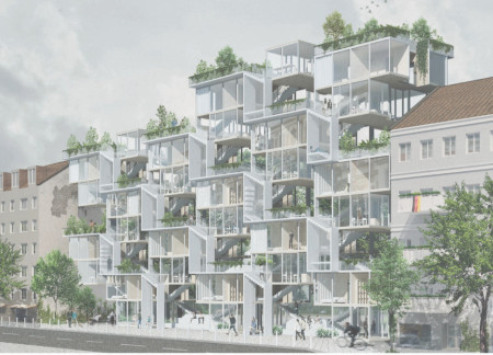 Charred Wooden Shingles and Cross-Laminated Timber Panels Define Sustainable Living in Urban Environment