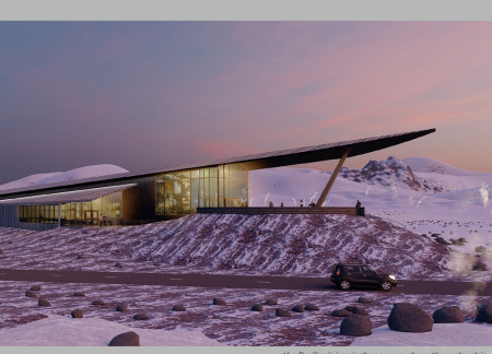 Charred Wood Shingles and Triple-Glazed Facades Forming a Cinematic Pavilion in Iceland's Landscape