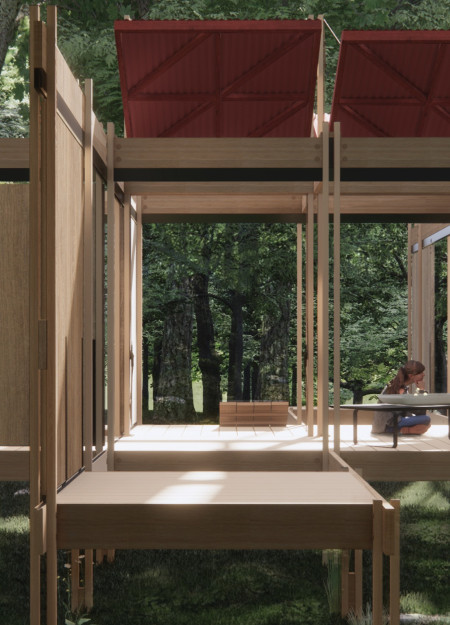 Adaptive Walls and Cross-Laminated Timber Create a Framework for Ecological Living