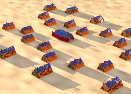 Eco-lodging Retreat Featuring Cross-Laminated Timber and ETFE for Sustainable Desert Living